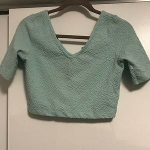 Mint green crop top
